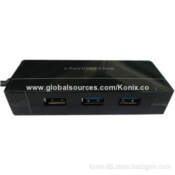 3-port Switch USB 3.0 Hub with One Ethernet AdapterNew